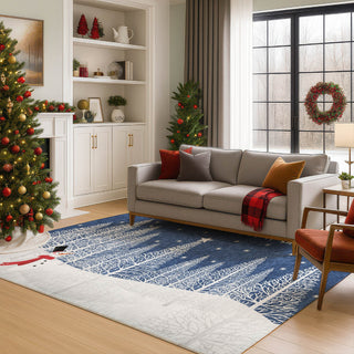 Dalyn Merry and Bright MY12 Navy Machine Washable Area Rug Lifestyle Image Feature