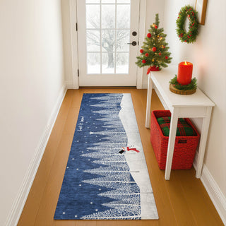 Dalyn Merry and Bright MY12 Navy Machine Washable Area Rug Runner Lifestyle Image Feature