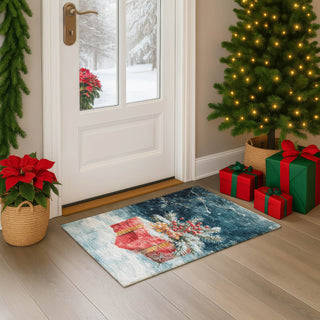 Dalyn Merry and Bright MY13 Blue Machine Washable Area Rug Scatter Lifestyle Image Feature
