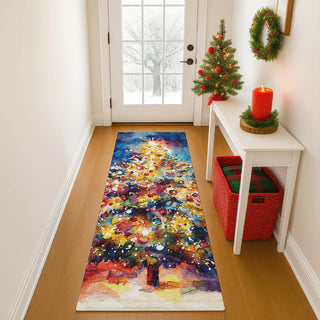 Dalyn Merry and Bright MY14 Navy Machine Washable Area Rug Runner Lifestyle Image Feature