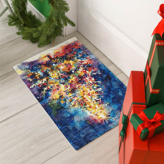 Dalyn Merry and Bright MY14 Navy Machine Washable Area Rug Scatter Lifestyle Image Feature