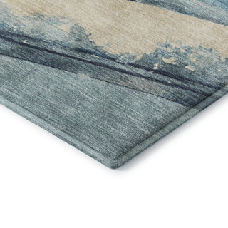 Dalyn Merry and Bright MY15 Blue Machine Washable Area Rug Corner Image