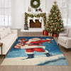 Dalyn Merry and Bright MY15 Blue Machine Washable Area Rug Lifestyle Image Feature