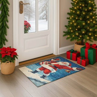 Dalyn Merry and Bright MY15 Blue Machine Washable Area Rug Scatter Lifestyle Image Feature