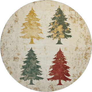 Dalyn Merry and Bright MY17 Ivory Machine Washable Area Rug Round Main Image