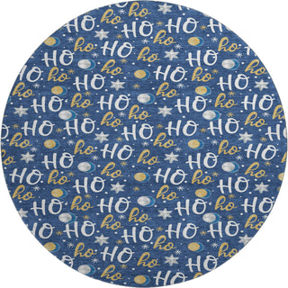 Dalyn Merry and Bright MY18 Navy Machine Washable Area Rug Round Main Image