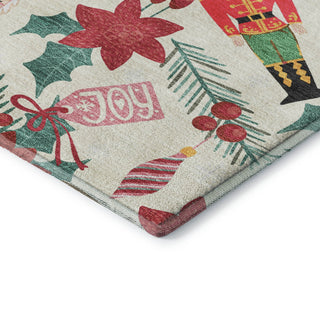 Dalyn Merry and Bright MY19 Ivory Machine Washable Area Rug Corner Image