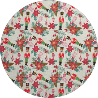 Dalyn Merry and Bright MY19 Ivory Machine Washable Area Rug Round Main Image