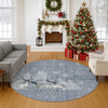Dalyn Merry and Bright MY2 Gray Machine Washable Area Rug Round Lifestyle Image Feature