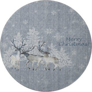Dalyn Merry and Bright MY2 Gray Machine Washable Area Rug Round Main Image