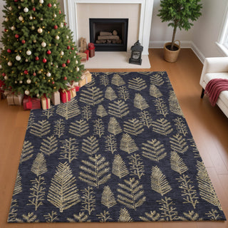 Dalyn Merry and Bright MY21 Black Machine Washable Area Rug Lifestyle Image Feature