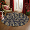Dalyn Merry and Bright MY21 Black Machine Washable Area Rug Round Lifestyle Image Feature