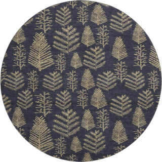 Dalyn Merry and Bright MY21 Black Machine Washable Area Rug Round Main Image