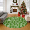 Dalyn Merry and Bright MY21 Green Machine Washable Area Rug Round Lifestyle Image Feature