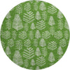 Dalyn Merry and Bright MY21 Green Machine Washable Area Rug Round Main Image