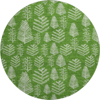 Dalyn Merry and Bright MY21 Green Machine Washable Area Rug Round Main Image