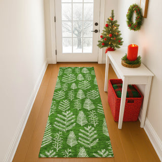 Dalyn Merry and Bright MY21 Green Machine Washable Area Rug Runner Lifestyle Image Feature