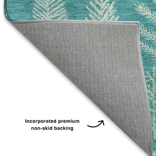 Dalyn Merry and Bright MY21 Teal Machine Washable Area Rug Backing Image