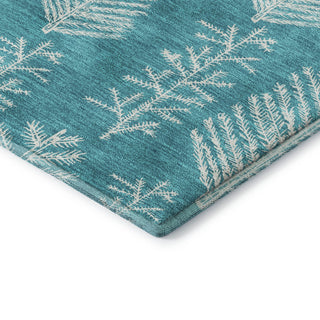 Dalyn Merry and Bright MY21 Teal Machine Washable Area Rug Corner Image
