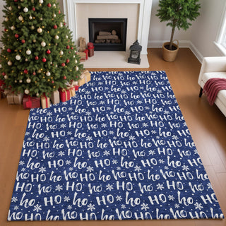 Dalyn Merry and Bright MY22 Navy Machine Washable Area Rug Lifestyle Image Feature