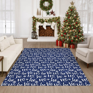 Dalyn Merry and Bright MY22 Navy Machine Washable Area Rug Lifestyle Image Feature