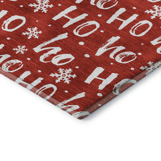 Dalyn Merry and Bright MY22 Red Machine Washable Area Rug Corner Image