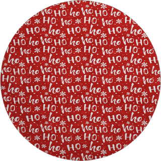 Dalyn Merry and Bright MY22 Red Machine Washable Area Rug Round Main Image