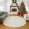 Dalyn Merry and Bright MY23 Beige Machine Washable Area Rug Round Lifestyle Image Feature