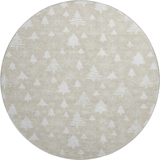 Dalyn Merry and Bright MY23 Beige Machine Washable Area Rug Round Main Image