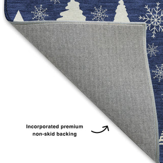 Dalyn Merry and Bright MY23 Navy Machine Washable Area Rug Backing Image