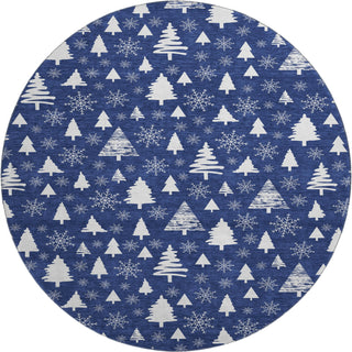 Dalyn Merry and Bright MY23 Navy Machine Washable Area Rug Round Main Image
