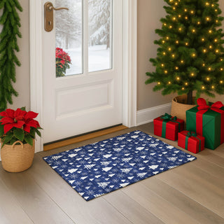 Dalyn Merry and Bright MY23 Navy Machine Washable Area Rug Scatter Lifestyle Image Feature
