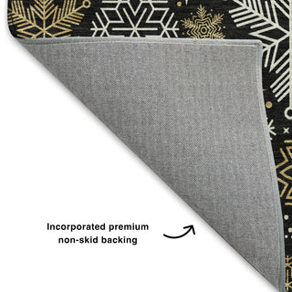 Dalyn Merry and Bright MY25 Black Machine Washable Area Rug Backing Image