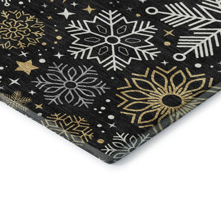 Dalyn Merry and Bright MY25 Black Machine Washable Area Rug Corner Image