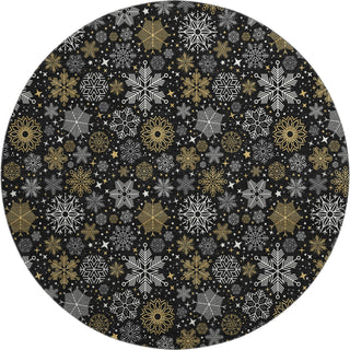 Dalyn Merry and Bright MY25 Black Machine Washable Area Rug Round Main Image