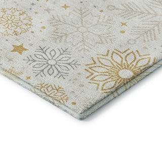Dalyn Merry and Bright MY25 Ivory Machine Washable Area Rug Corner Image
