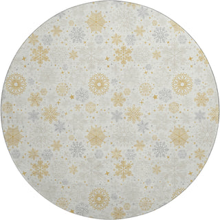 Dalyn Merry and Bright MY25 Ivory Machine Washable Area Rug Round Main Image