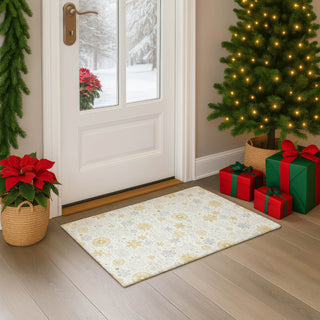 Dalyn Merry and Bright MY25 Ivory Machine Washable Area Rug Scatter Lifestyle Image Feature