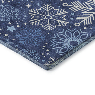 Dalyn Merry and Bright MY25 Navy Machine Washable Area Rug Corner Image