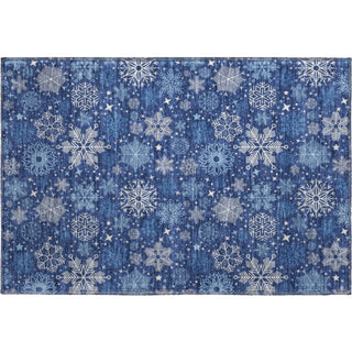 Dalyn Merry and Bright MY25 Navy Machine Washable Area Rug Scatter Main Image