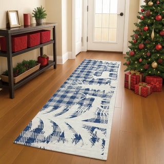 Dalyn Merry and Bright MY26 Blue Machine Washable Area Rug Runner Lifestyle Image Feature
