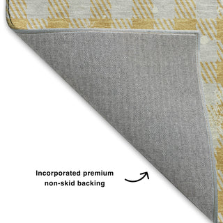 Dalyn Merry and Bright MY26 Gold Machine Washable Area Rug Backing Image