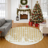 Dalyn Merry and Bright MY26 Gold Machine Washable Area Rug Round Lifestyle Image Feature