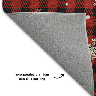 Dalyn Merry and Bright MY26 Red Machine Washable Area Rug Backing Image