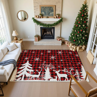 Dalyn Merry and Bright MY26 Red Machine Washable Area Rug Lifestyle Image Feature