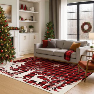 Dalyn Merry and Bright MY26 Red Machine Washable Area Rug Lifestyle Image Feature