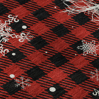 Dalyn Merry and Bright MY26 Red Machine Washable Area Rug Swatch Image