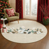 Dalyn Merry and Bright MY27 Beige Machine Washable Area Rug Round Lifestyle Image Feature