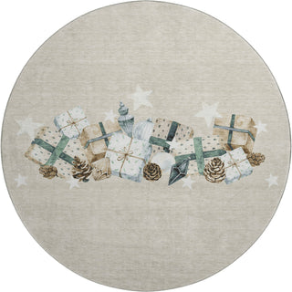 Dalyn Merry and Bright MY27 Beige Machine Washable Area Rug Round Main Image