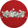 Dalyn Merry and Bright MY27 Red Machine Washable Area Rug Round Main Image